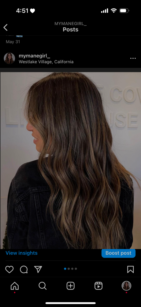 Reverse Balayage & Haircut