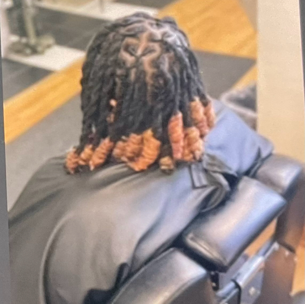 Loc Retwist+2Strand/singles/barrels at Locs  by queen in Cleveland, OH