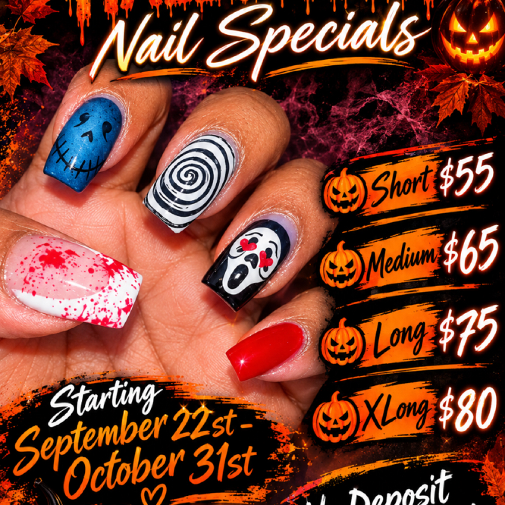 Fall / Halloween Special at DeriB On The Nailz in Roanoke, VA