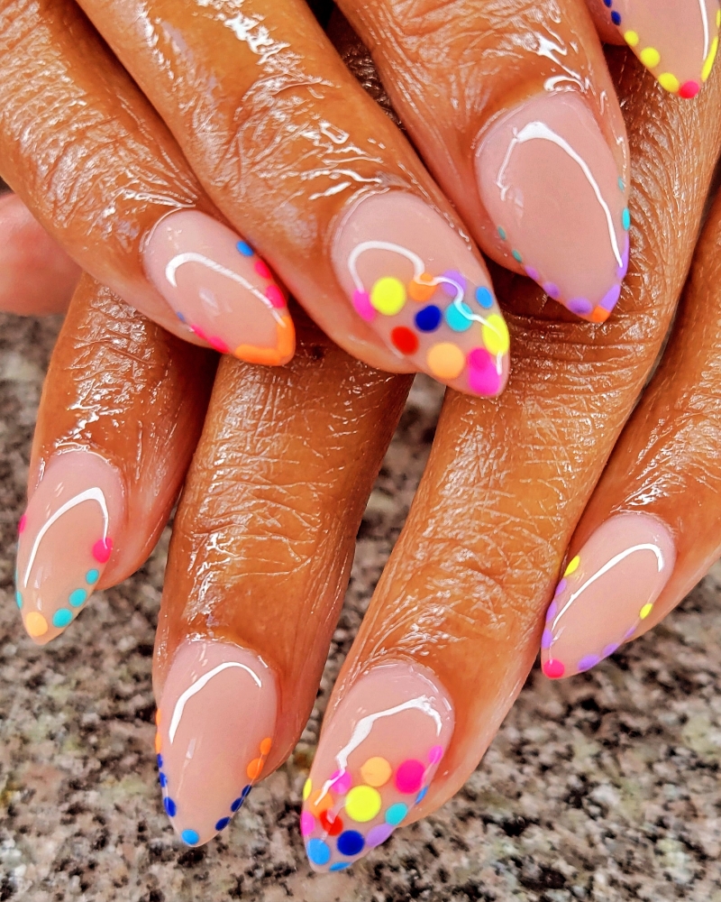 Pink Or Nude Acrylic Fullset Short