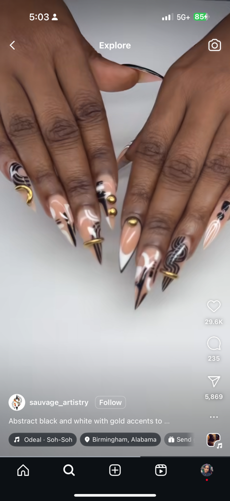 Extreme Nail Art at Hair N Nails By La in Loganville Ga, GA