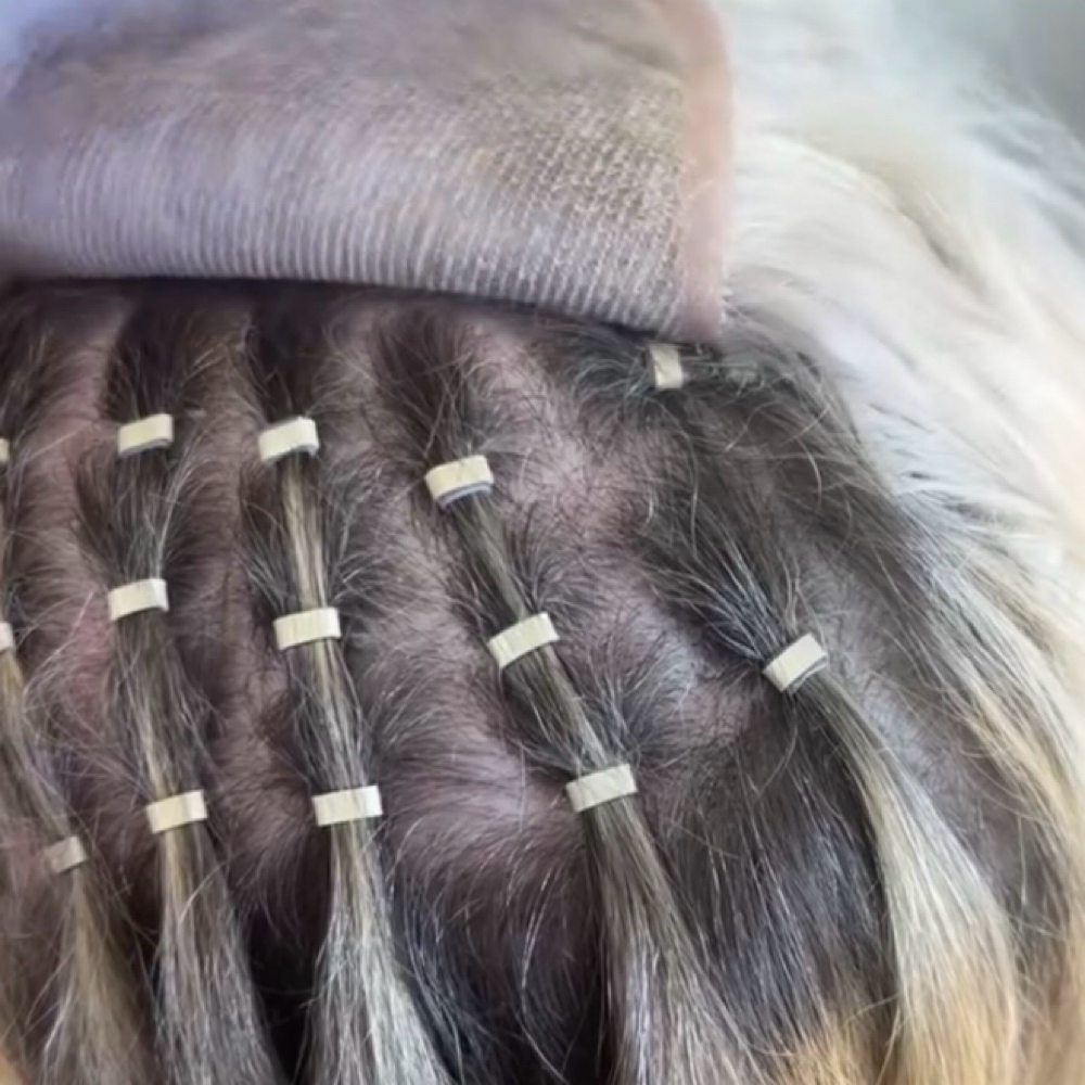 Topper/Frotal Install at Karina Hair Extensions in Bakersfield, CA