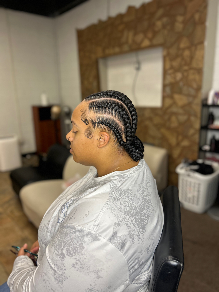 6 stitch braids at Harmobeauxhair LLC in Portsmouth, VA