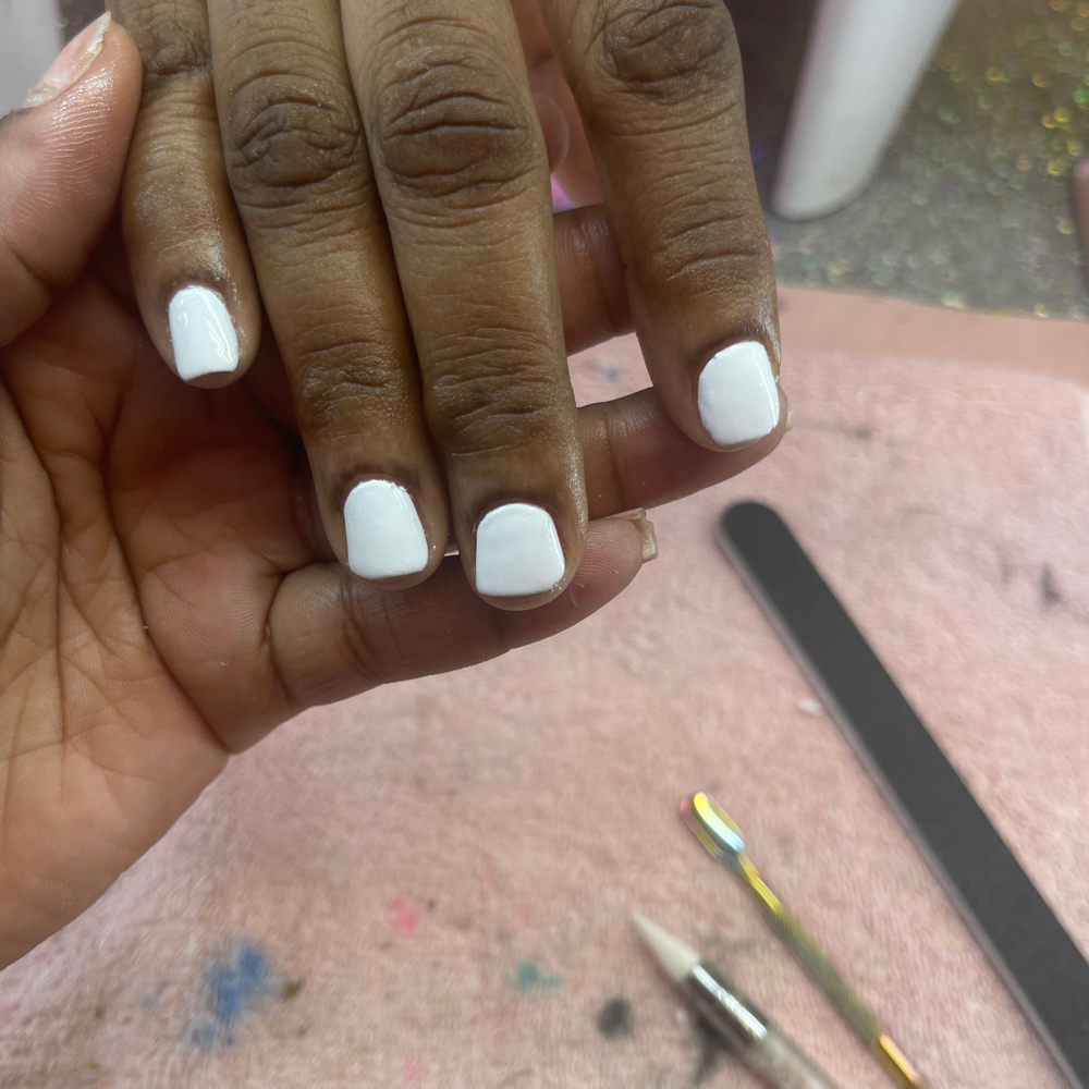 The Clean Mani (Solid Color) at Jazzyliciouz Nailz in Baltimore, MD