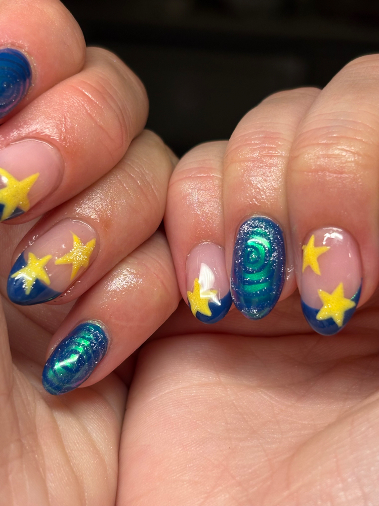 Simple nail art at Dolled Up Nails by Harley in saint.joseph, MO