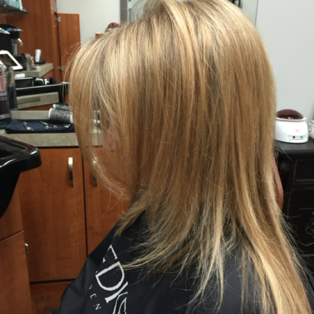 Partial Highlight, Cut and Blow-Dry at Vintage Beauty Bar in 23060