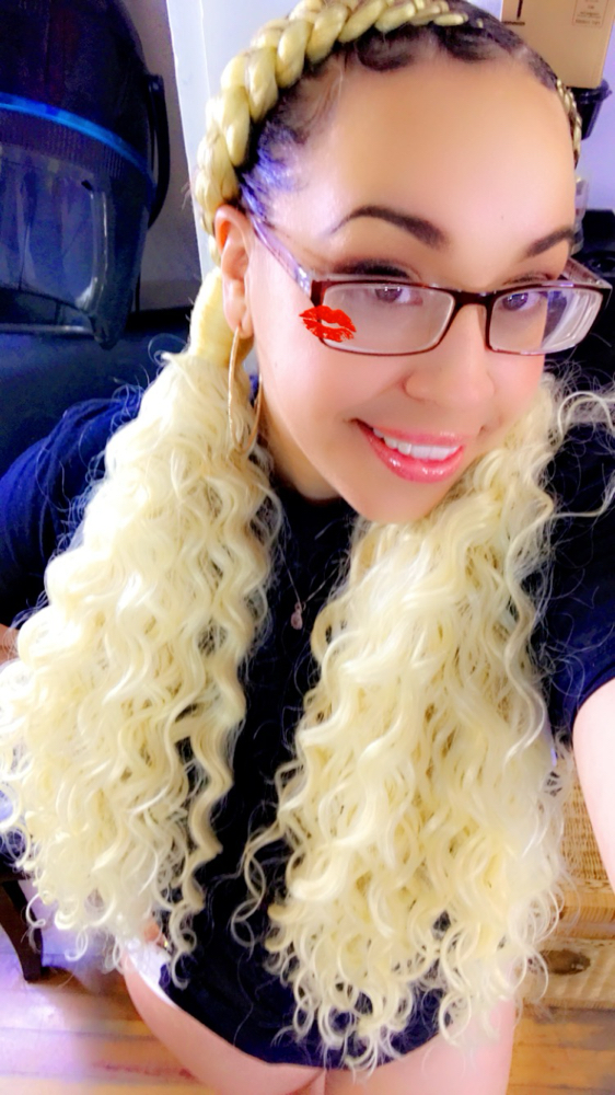 Two Braids With Pony Tail Added