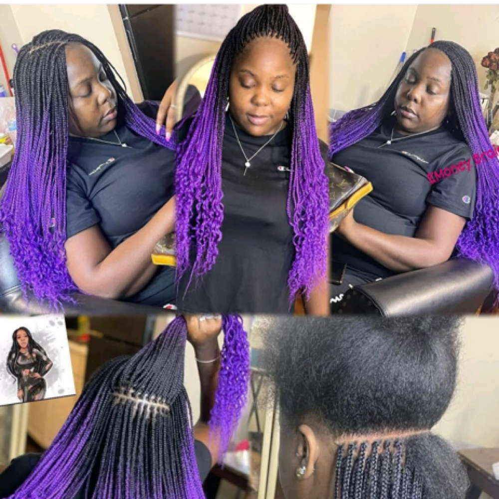 Small Box Braids at E-Money Braidz in Memphis, TN