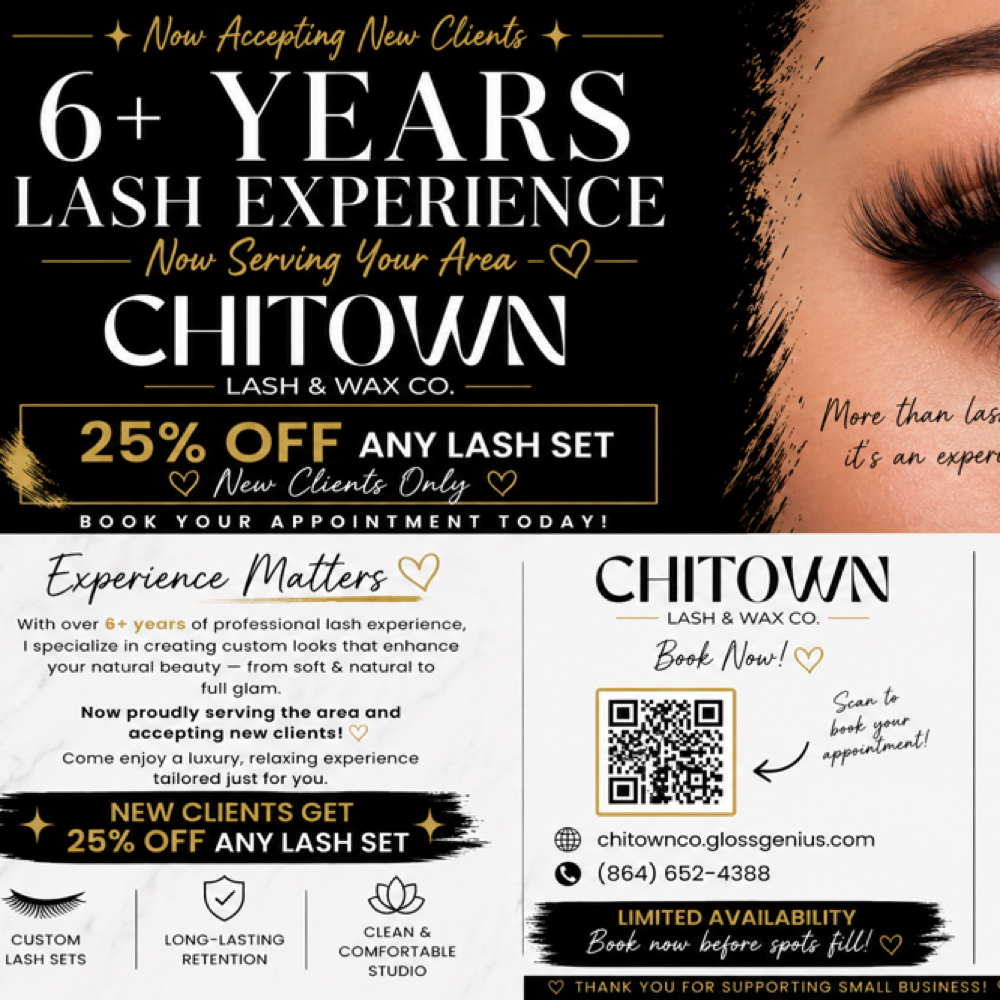 New Client Lash Special at chitown lash & wax co in Greenville, SC