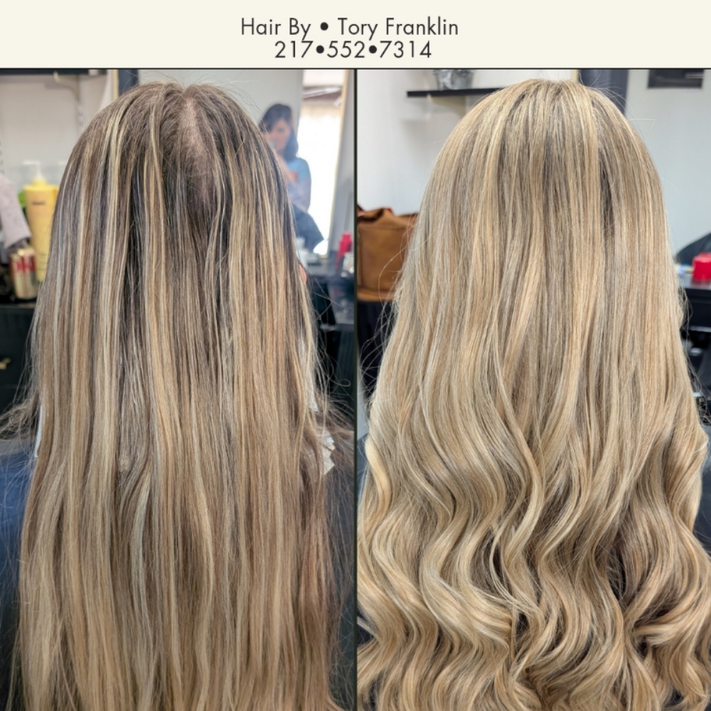 Full Hightlight at Hair By • Tory Franklin in Tuscola, IL