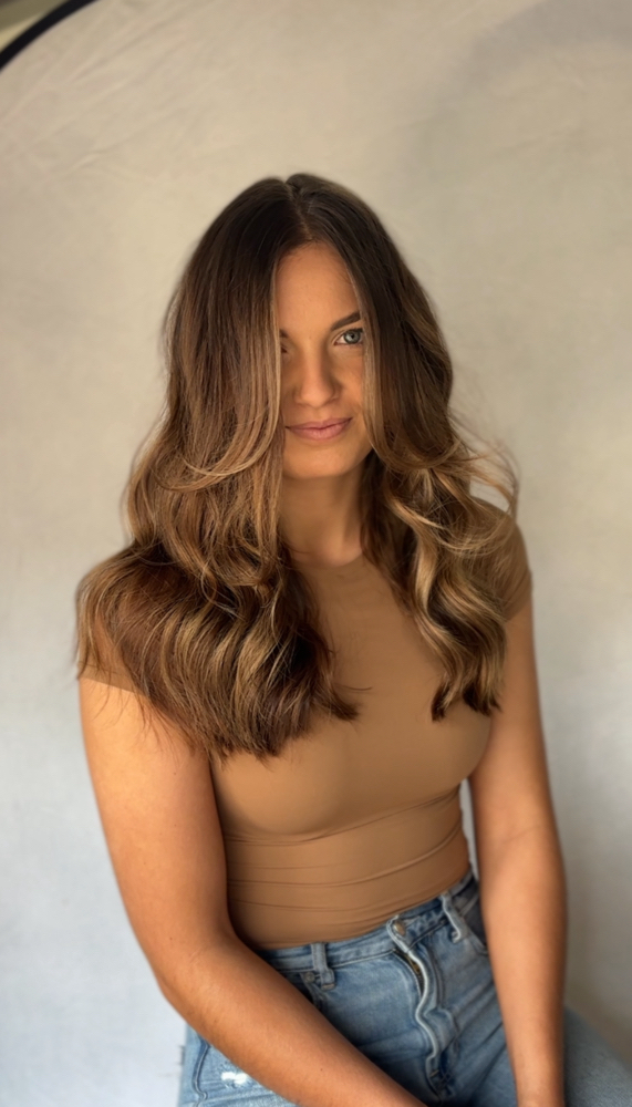 Partial Custom Blonding- Blowdry