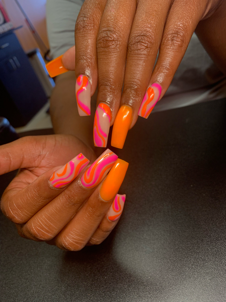 Moderate Nail Art- Abstract