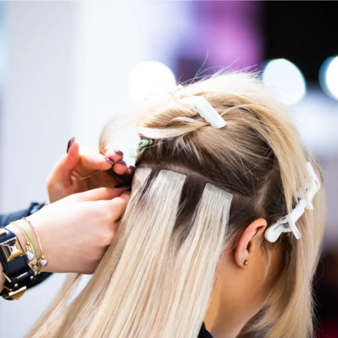Tape in Hair Extensions at Glorious Hair Restoration Salon in Sayreville, NJ