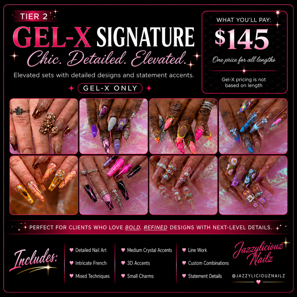 💖 Gel-X Signature | Tier 2 at Jazzyliciouz Nailz in Baltimore, MD