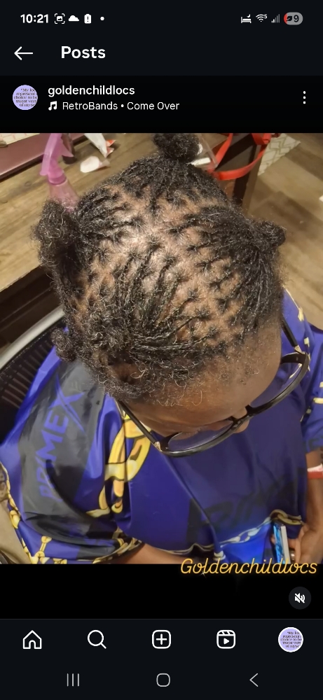 Micro-loc 1 On 1 at GoldenChild Locs in Orange Park, FL