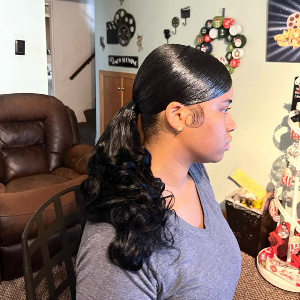 Side-Part Extended Ponytail at THEZOEWAYY in Park Forest, IL