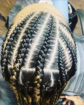 Half Feed Ins w/ Knotless Braids
