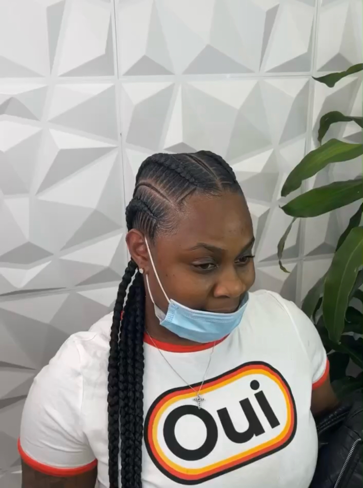 4 Stitch braids at Tea's Hair Styling Box in Brooklyn, NY