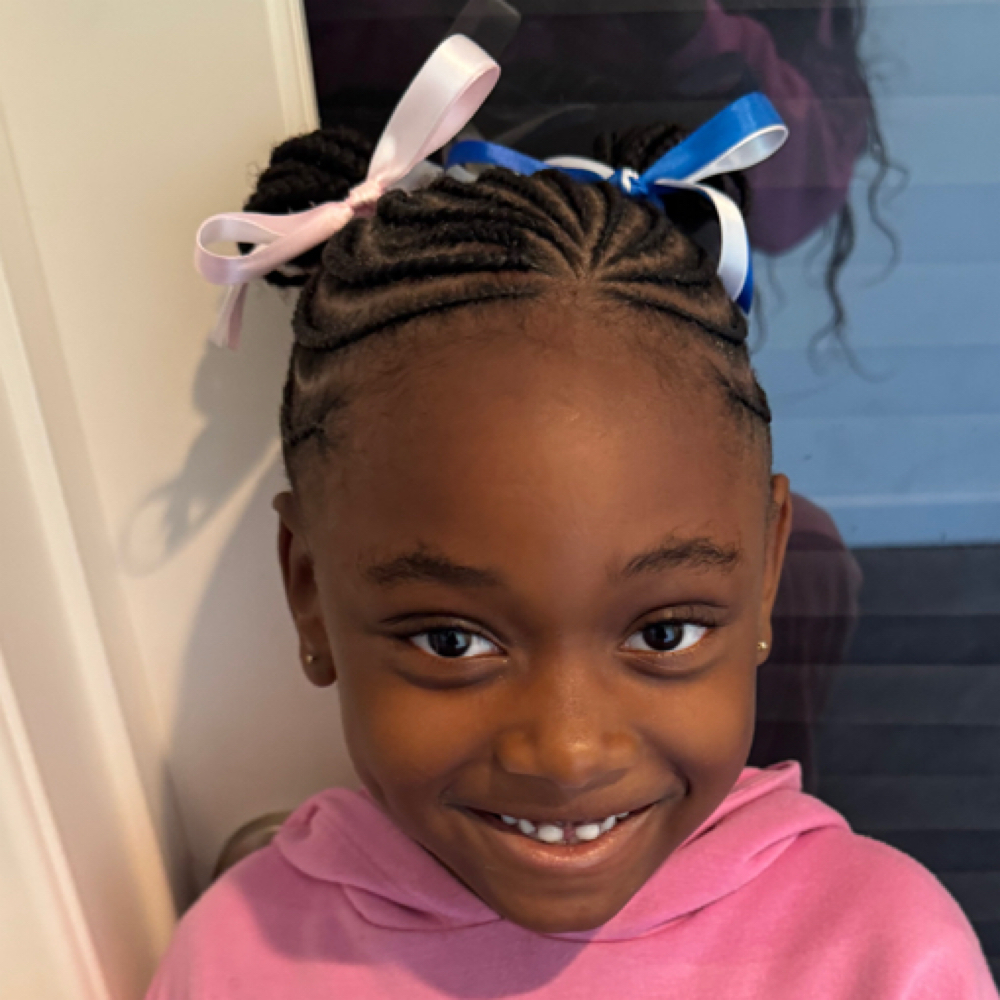 Kids Braids (no extensions added) at J. Reneé Hair Care in Inglewood, CA