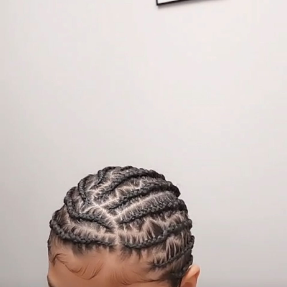 Cornrows With Extensions (Medium)