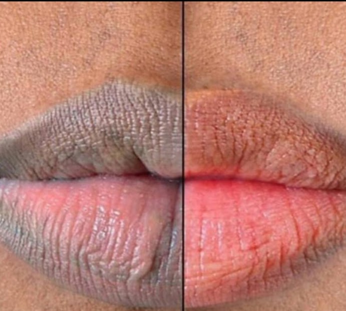 Dark Lip Brush Tattoo