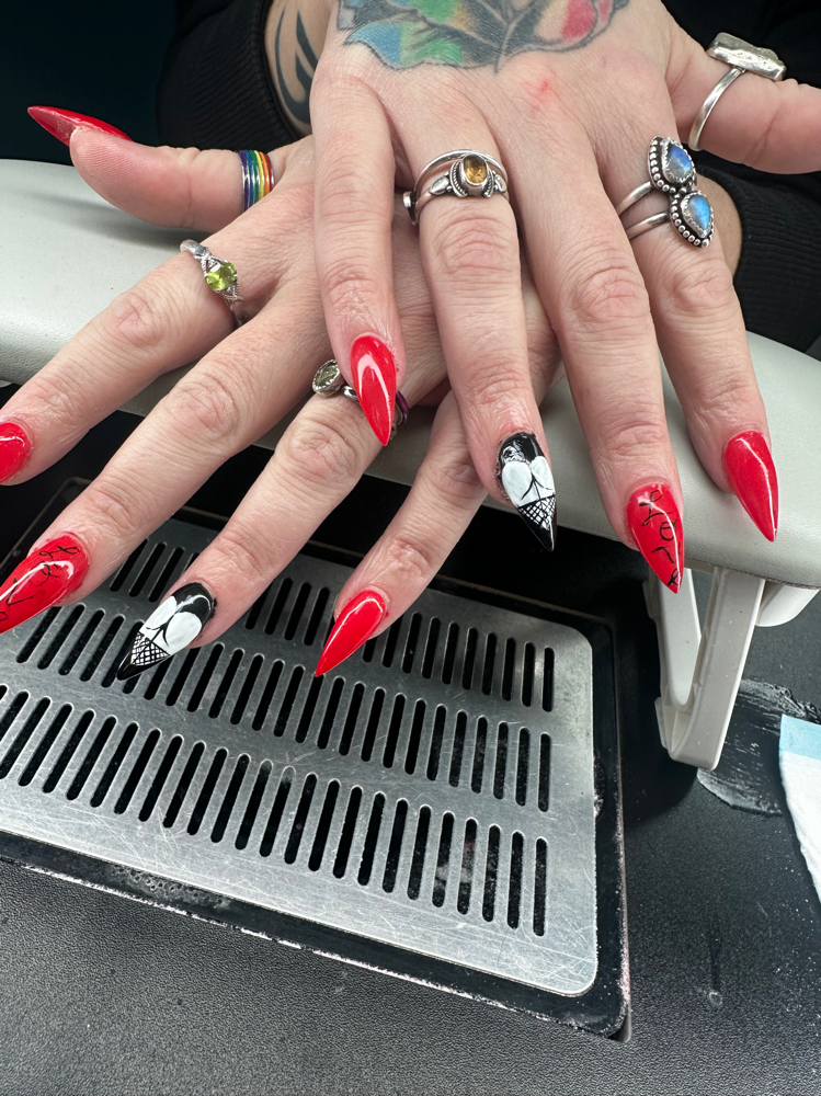 Hand Painted Nail Art