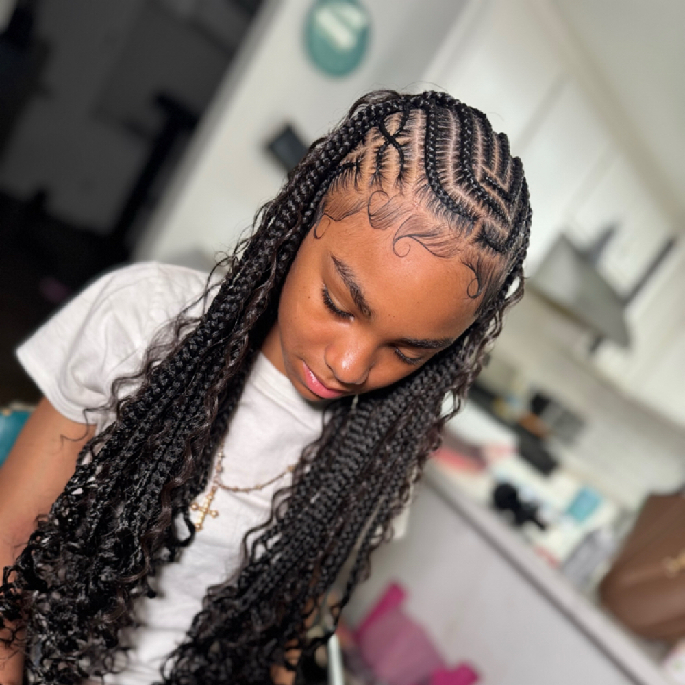 Tribal Braids at Mejko braid studio in Long Beach, CA