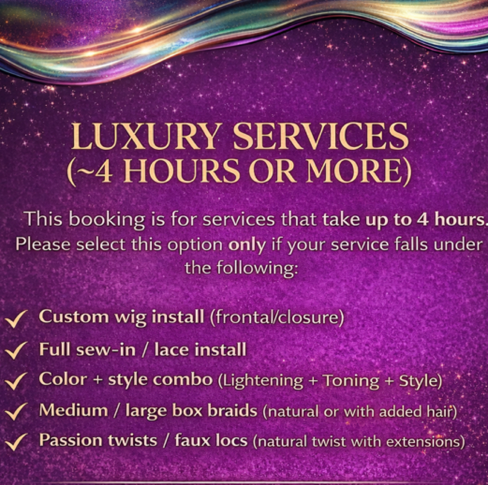 Luxury Services (≈4 Hours or More) at Jazzy Zena' in Arlington, TX