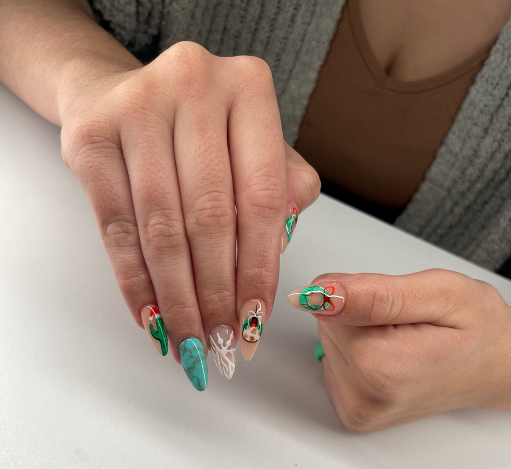 Hand Painted Nail Art