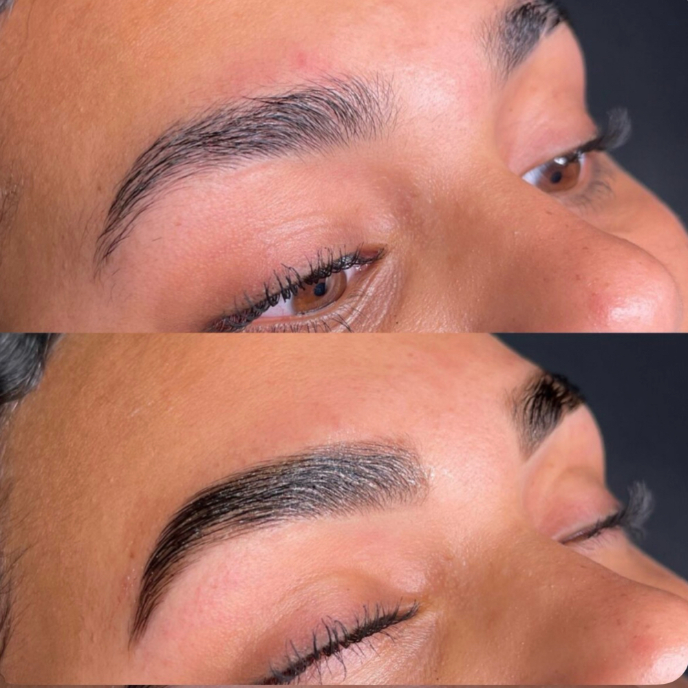 brow lamination & tint at Belle House Salon & Aesthetics in Nashville, TN