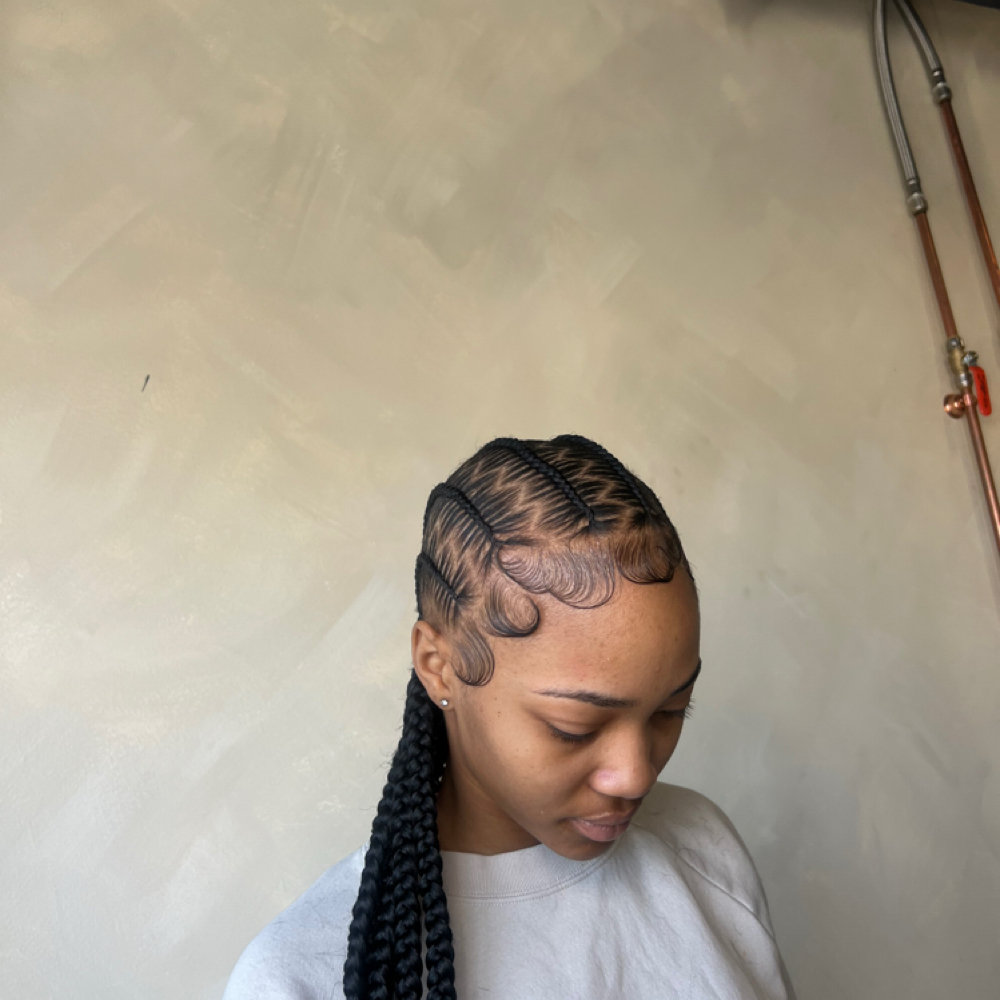 6 Zig Zag Stitch Braids at TheHairParlor in Philadelphia, PA