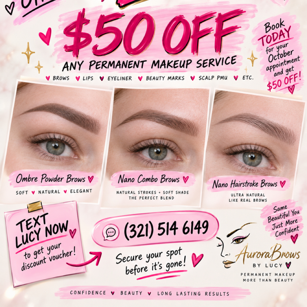 PROMOTION OMBRE POWDER BROWS at AURORABROWS in Cocoa, FL