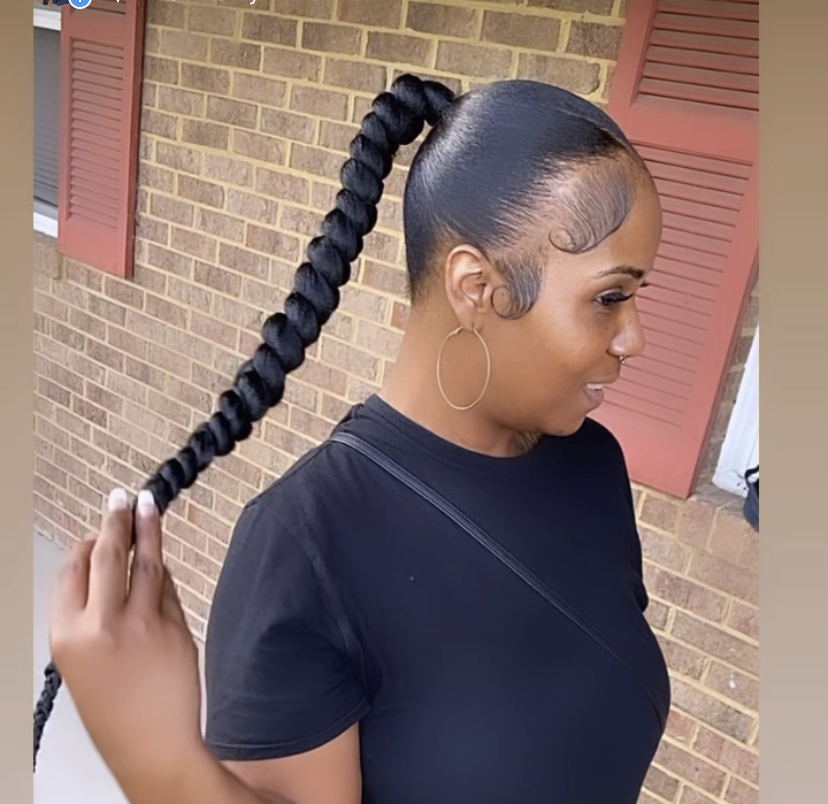 V-Part Braided Pony