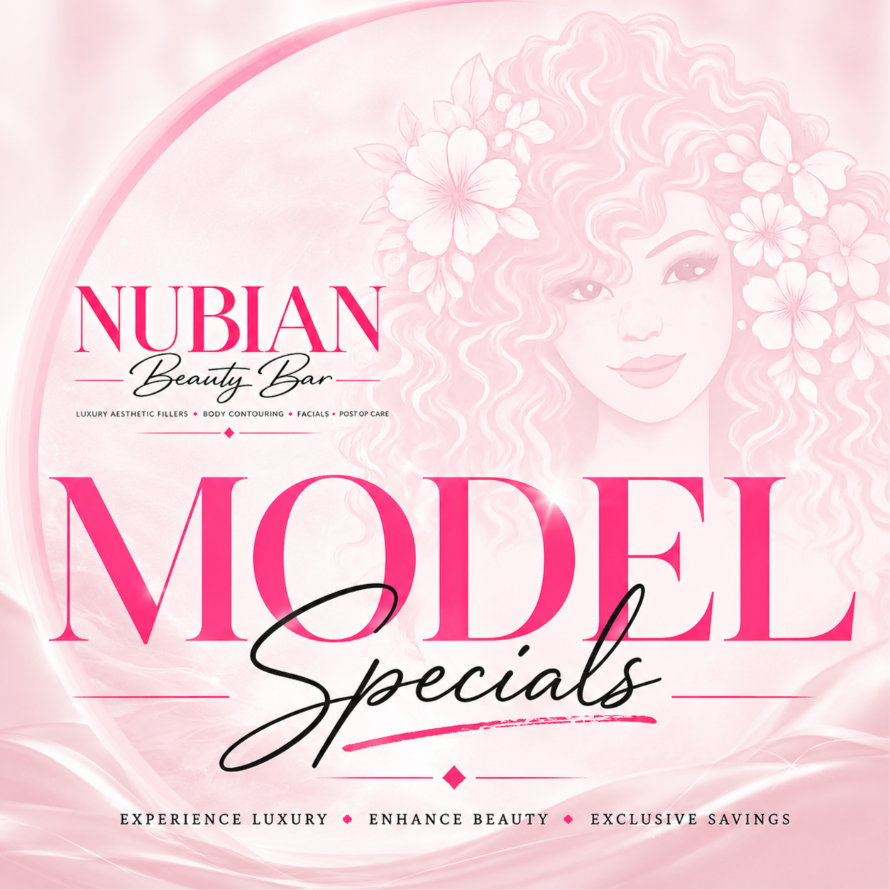 Model Specials For July August at Nubian Beauty Bar in APOPKA, FL
