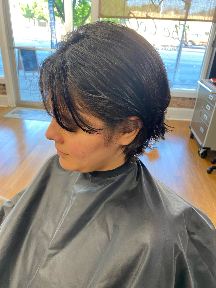 Cut & Blowout at Trace the Barber in Fort Worth, TX