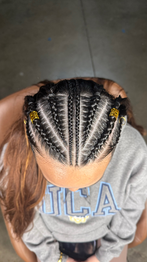 10 Half Cornrows