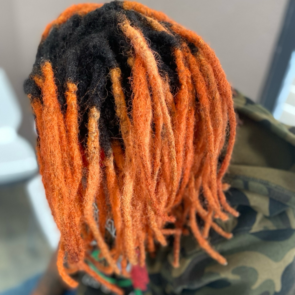 Locs Vibrant Color at LASHDAE of Roots To Royalty Studio in Phoenix, AZ