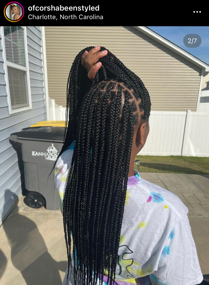 Medium Knotless Braids
