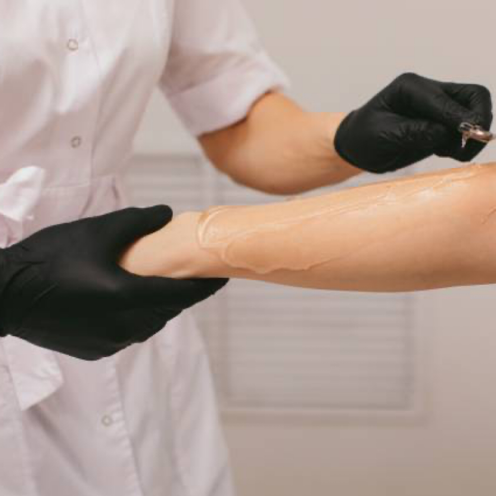 Lower arm waxing