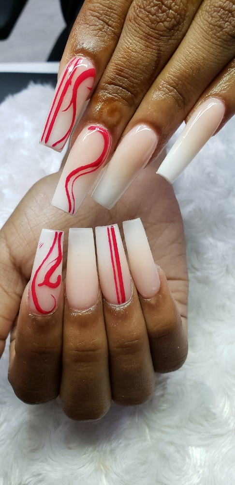 Full Set - XL W/gel Polish at LuX Beauty Suite in Indianapolis, IN