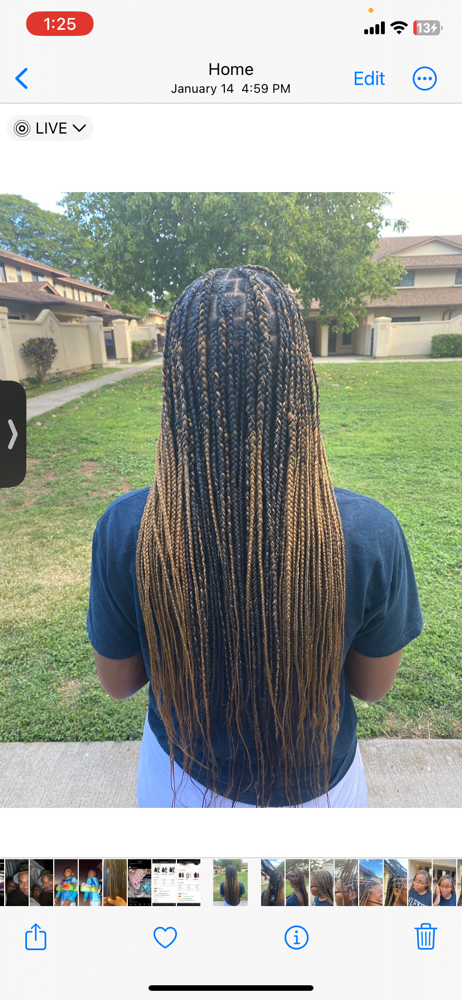 Small Knotless Braids at Elevated By Beauty in Honolulu, HI
