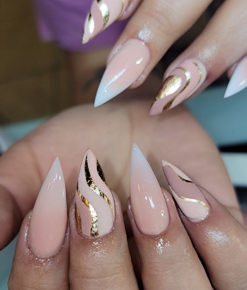Stilleto/Almond Color Change at IC_NAILZ in Twin Falls, ID