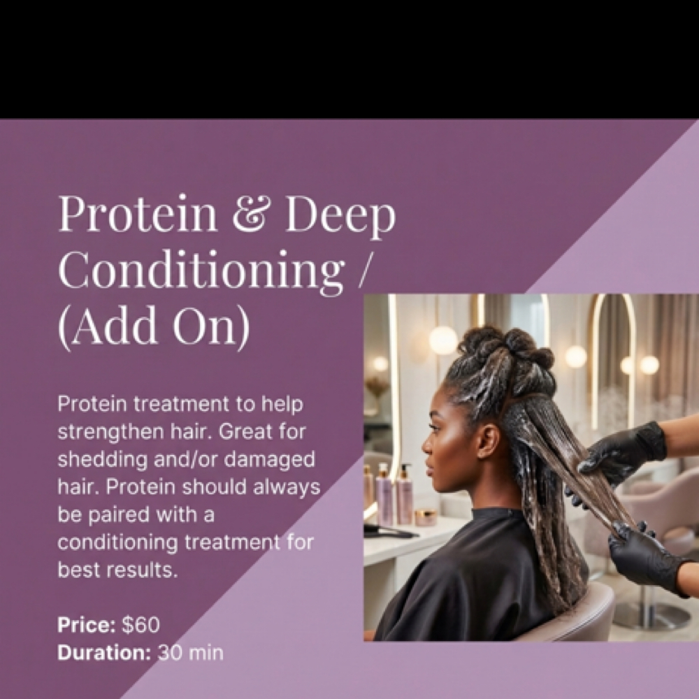 Protein & Deep Conditioning/Add On at Hair by J’Rena’ in Lawrenceville, GA