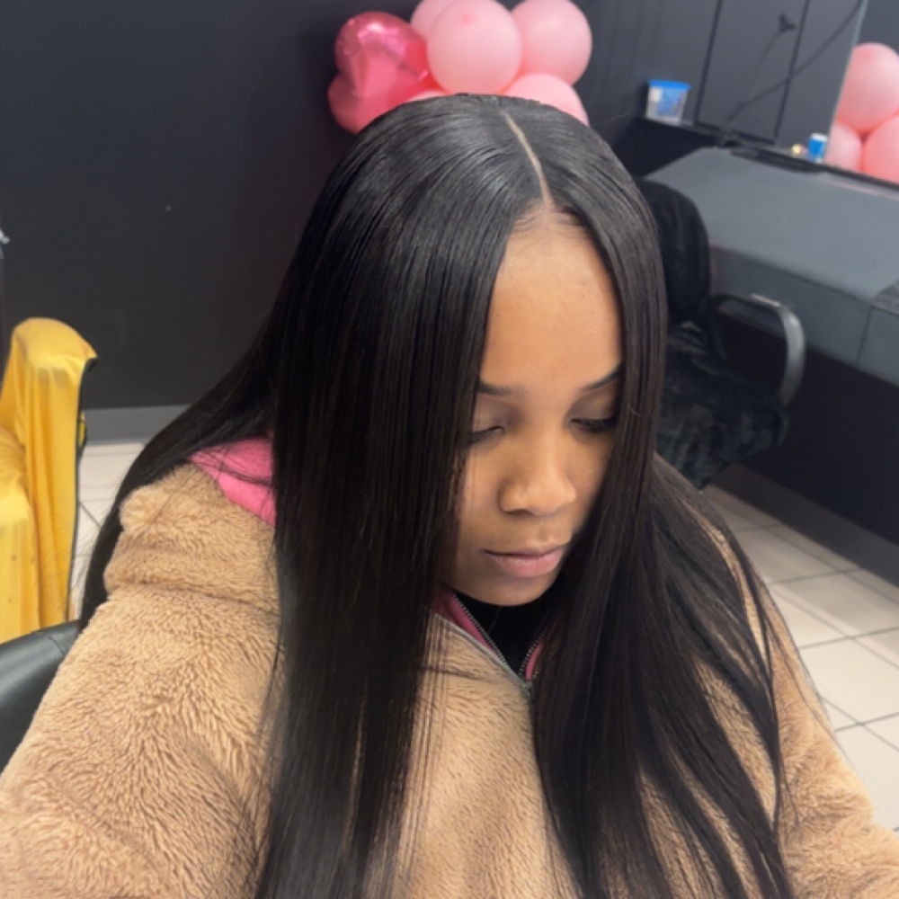 Quickweave Middle Part at StyledByDejaNajee in Bourbonnais, IL