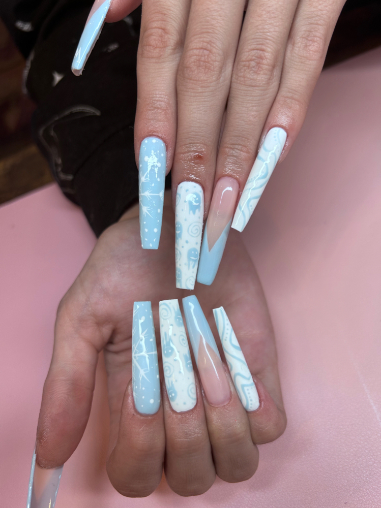 Full Set Long Nails at Turquoise nails in Capitan, NM