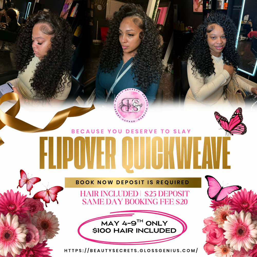 100.00 Flip Over Quick Weave at Beauty Secrets in Milwaukee, WI