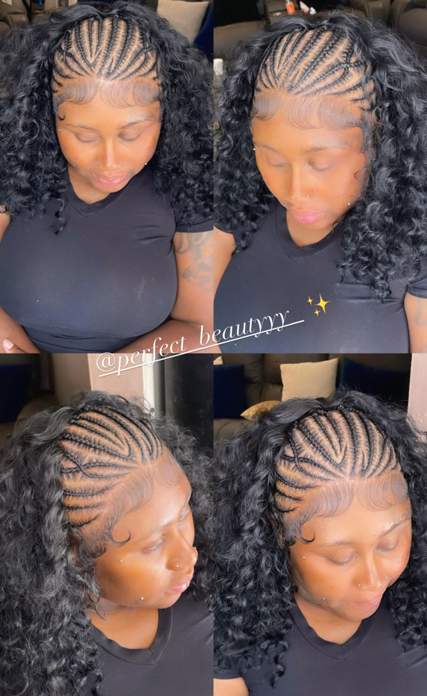 Sm/Braided Half Up Half Down Sewin at StyledBy Ty in Milwaukee, WI