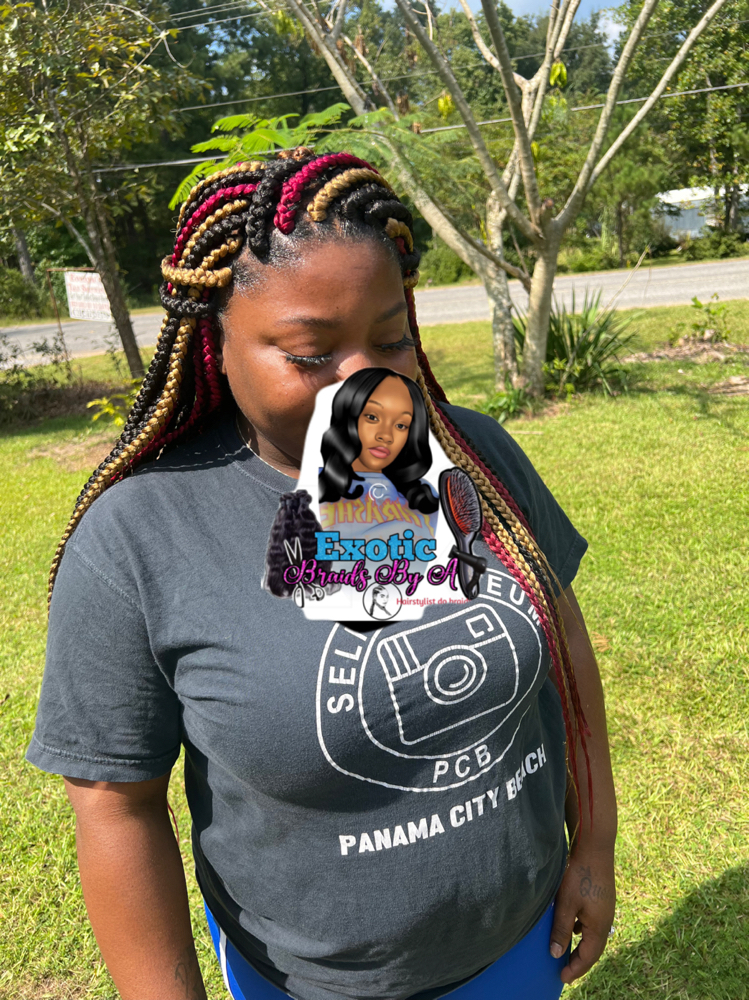 Box Braids Over Dreads