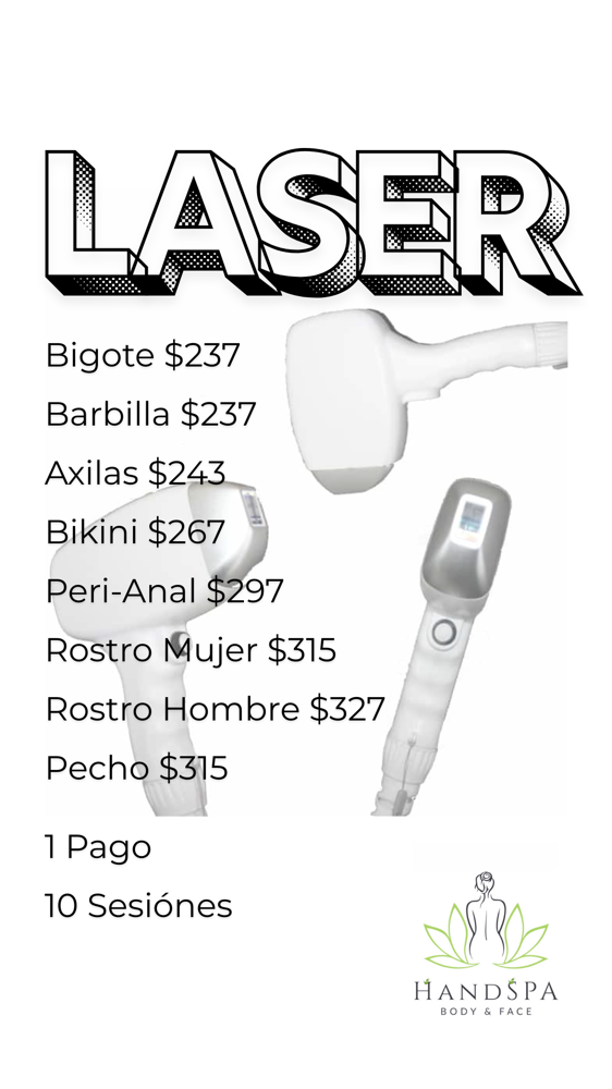 Laser 10 sesiones Areas Pequeñas
