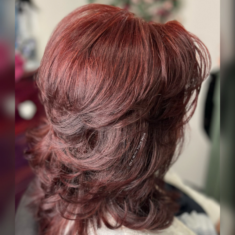 Color & Blowout at Off With Your Hair LLC in 11758